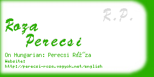 roza perecsi business card